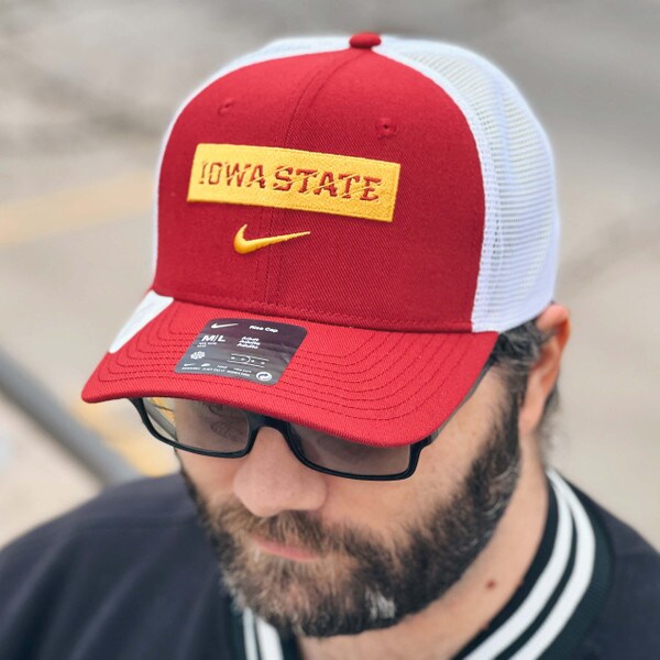 Nike® Iowa State Cardinal & White Trucker Hat (was $30.00)